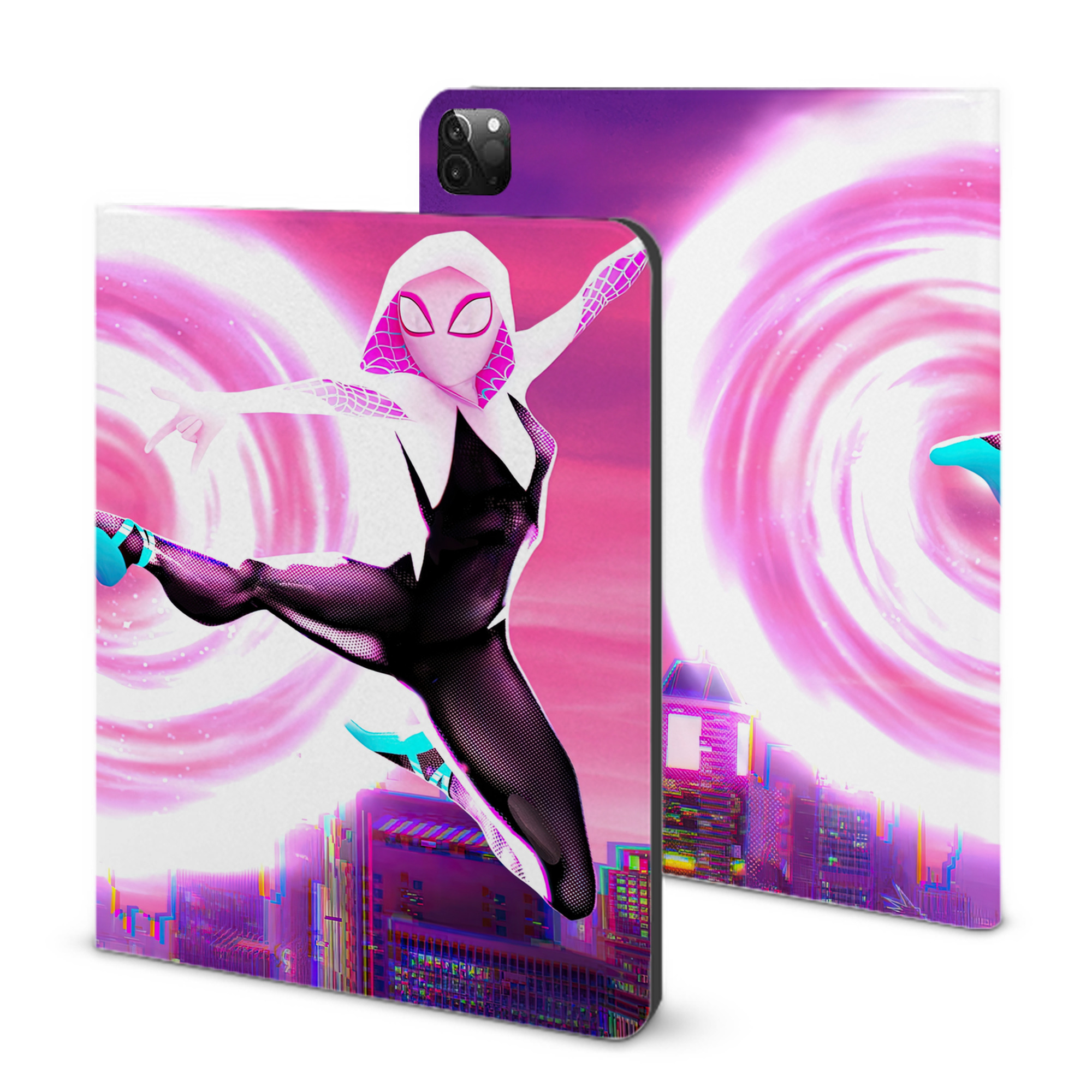 （画像用） Spider Man スパイダーマン IPadケース ペンホルダー付き ブックスタイルデザイン